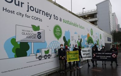 COP26: Protest actions around the globe target aviation “greenwashing” and call for a reduction of air traffic