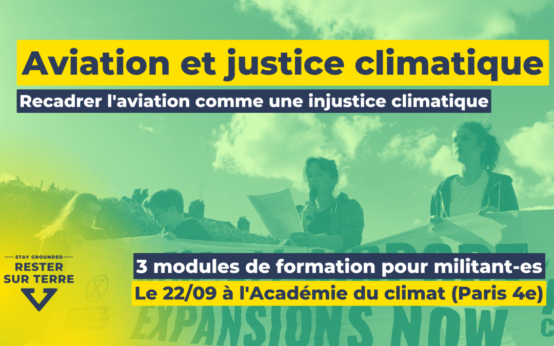 Journée de formation à l’Académie du climat : Aviation et justice climatique