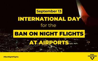 13 septembre 2024 : Riverains d’aéroports et militants pour le climat soutiennent la “journée internationale pour l’interdiction des vols de nuit”
